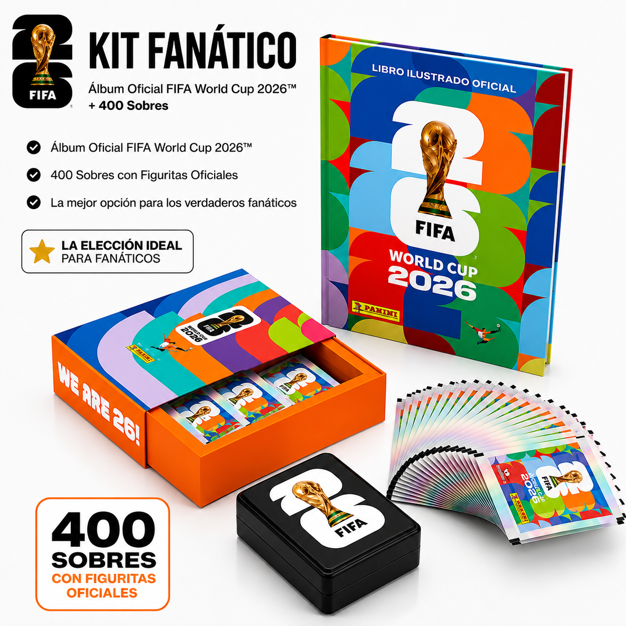 Kit Fanático FIFA World Cup 2026™ | Álbum Oficial + 400 Sobres