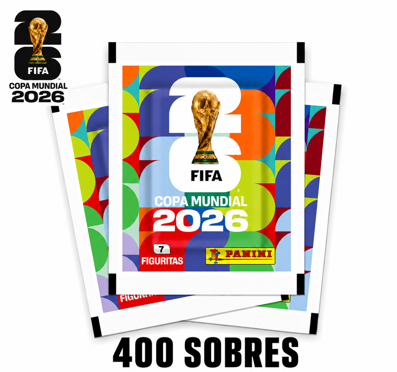 Kit con 400 Sobres Oficiales Panini FIFA World Cup 2026™