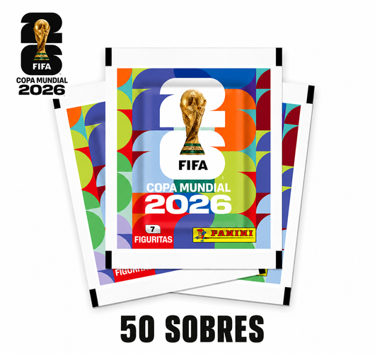 Kit con 50 Sobres Oficiales FIFA World Cup 2026™