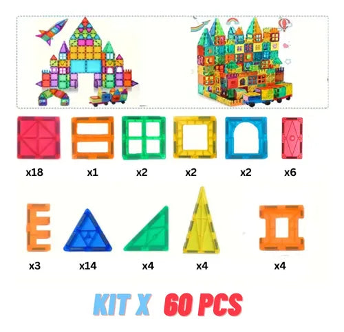 Magnetic Tiles™ – Kit de Construcción Magnética Creativa |  120 Piezas