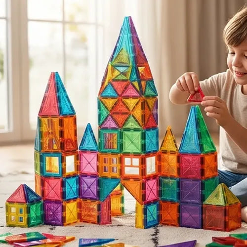 Magnetic Tiles™ – Kit de Construcción Magnética Creativa |  120 Piezas