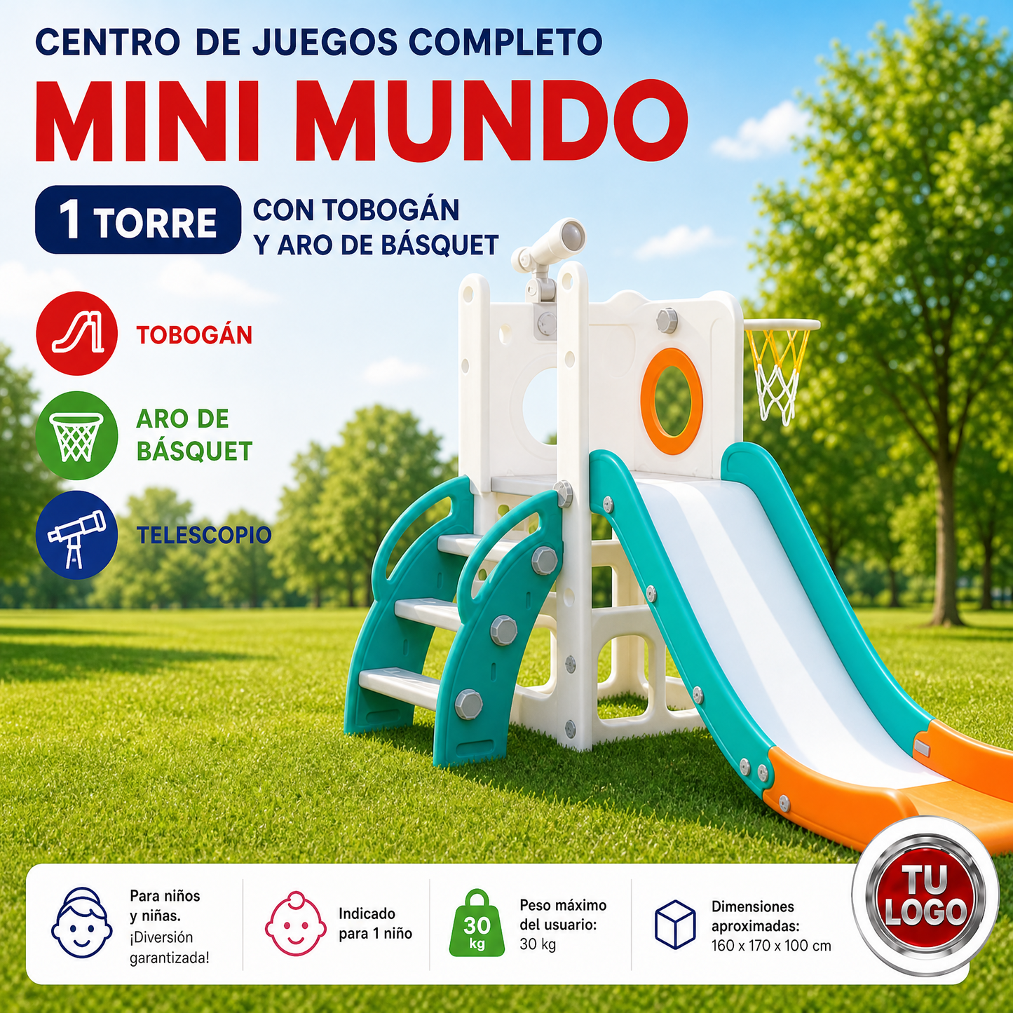 Playground Freso Baby Mini Mundo (1 Torre)