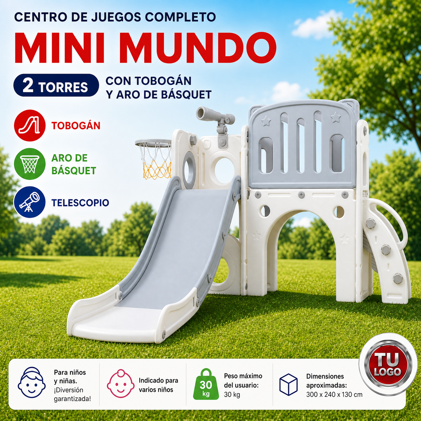 Playground Freso Mini Mundo 2 Torres