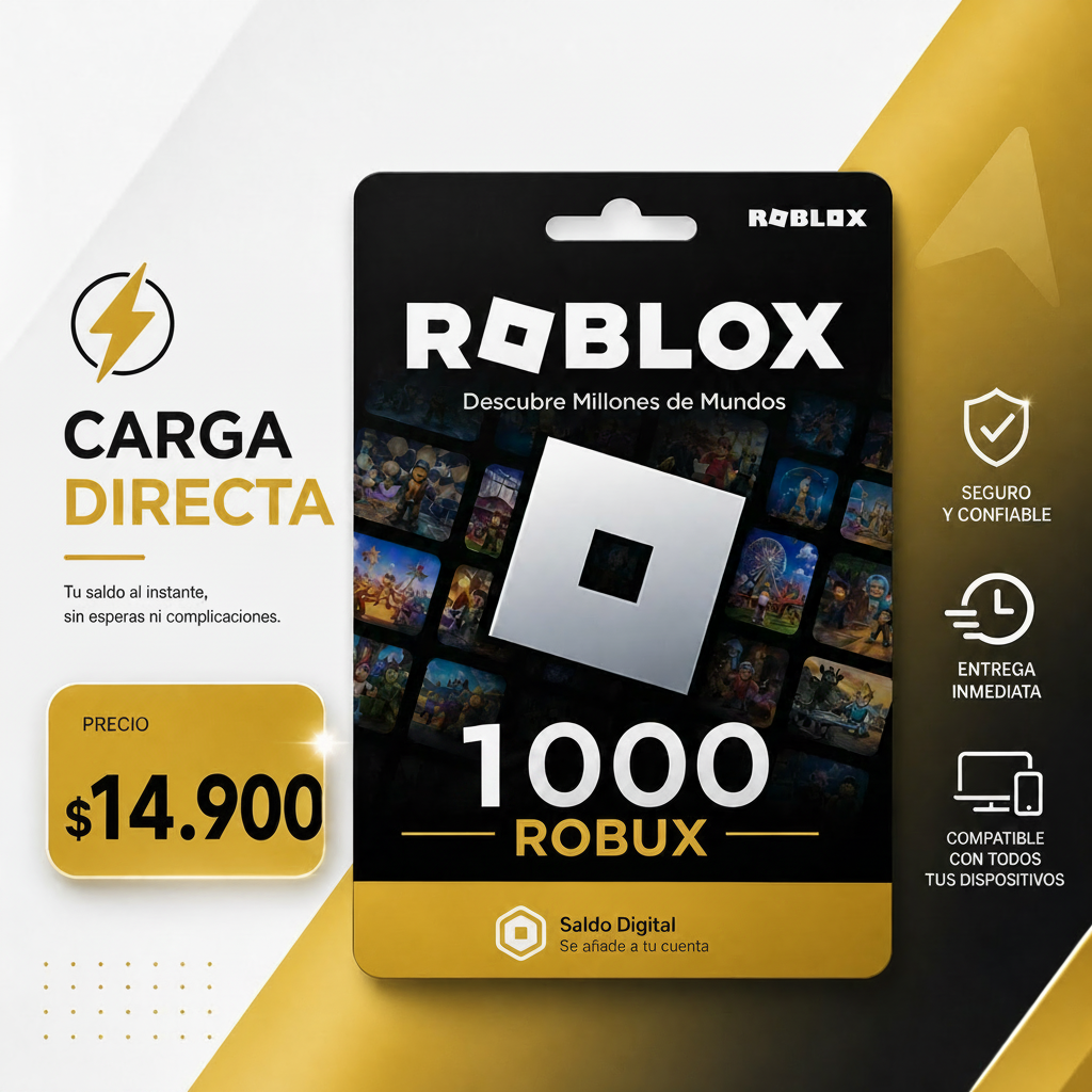 Gift Card Roblox 1000 Robux (PROMOCIÓN DEL DÍA DEL NIÑO)
