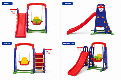 Playground Niño Feliz (Modelo Colorido 3 en 1