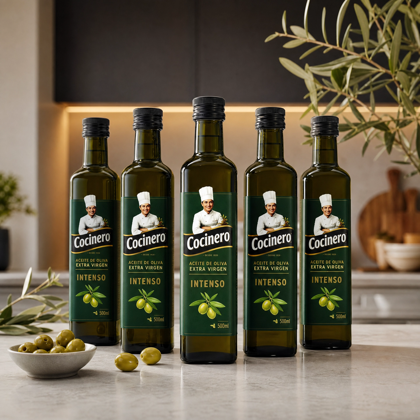 Kit Cocinero: 5 Aceites de Oliva Extra Virgen Intenso - 500ml