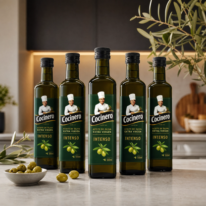 Kit Cocinero: 5 Aceites de Oliva Extra Virgen Intenso - 500ml